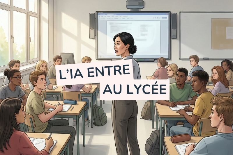 Élève de lycée utilisant un outil d’intelligence artificielle pour ses révisions scolaires, illustrant l’intégration de l’IA dans l’éducation et l’apprentissage encadré des élèves avec une approche pédagogique moderne et responsable avec Tutobac.
