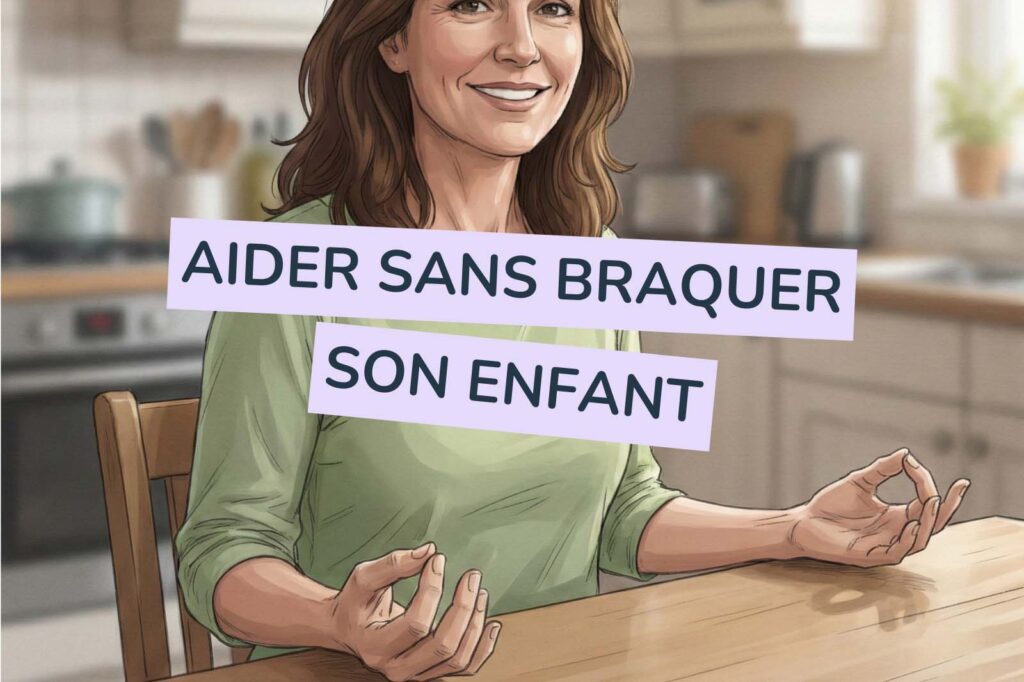 Illustration d’un parent accompagnant son adolescent en difficulté en mathématiques à la maison, montrant une méthode d’aide bienveillante pour progresser en maths sans conflit, en favorisant l’autonomie, la communication et l’utilisation d’outils éducatifs comme Tutobac.