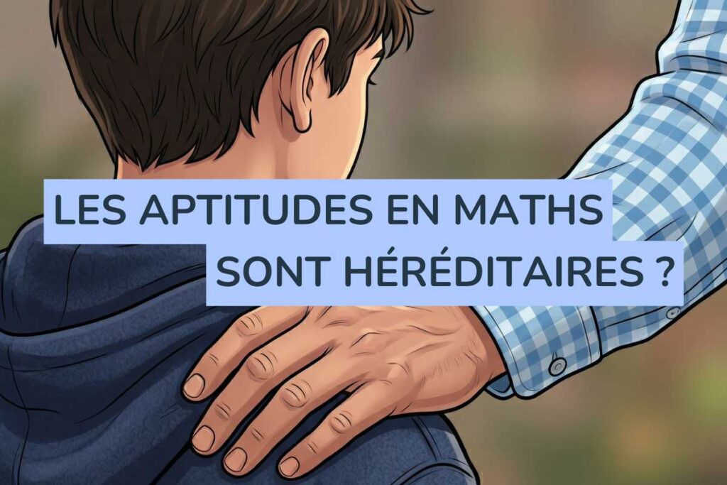 Illustration d’un élève en train de travailler des mathématiques, représentant le développement des compétences mathématiques au lycée, influencé à la fois par des facteurs génétiques et environnementaux, et renforcé par la pratique régulière et les outils éducatifs comme Tutobac.