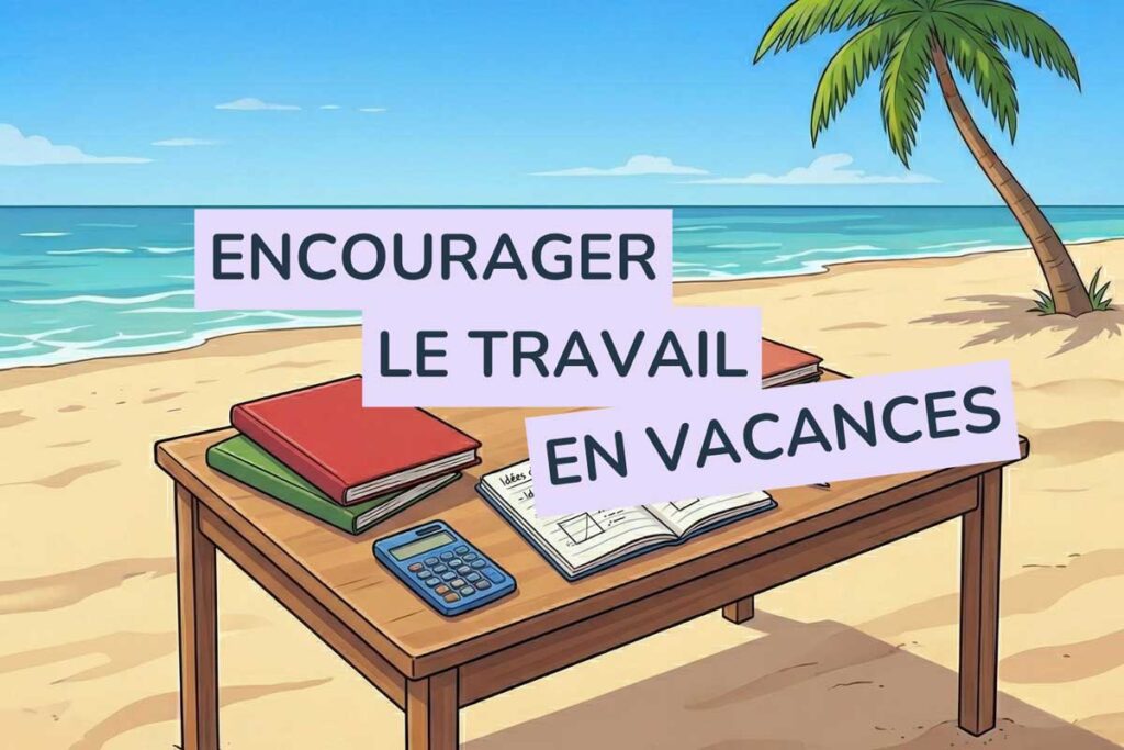 Adolescent travaillant ses révisions pendant les vacances scolaires à la maison, accompagné de ses parents, illustrant des conseils pour motiver un ado à travailler sans stress et améliorer sa réussite scolaire avec une organisation équilibrée